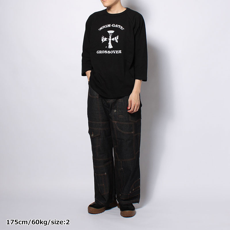CROSS RAGLAN SLEEVES TEE -2.COLOR-