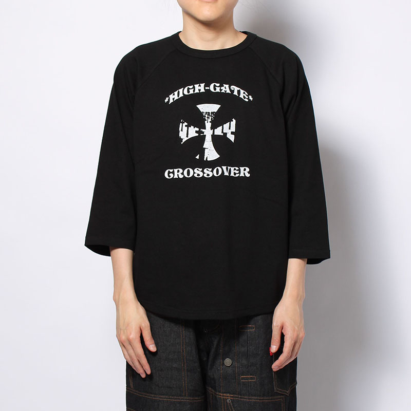 CROSS RAGLAN SLEEVES TEE -2.COLOR-