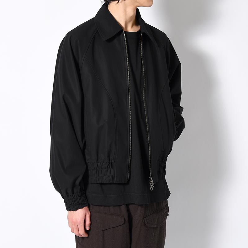 OVER SLEEVE BOMBER JACKET -BLACK-