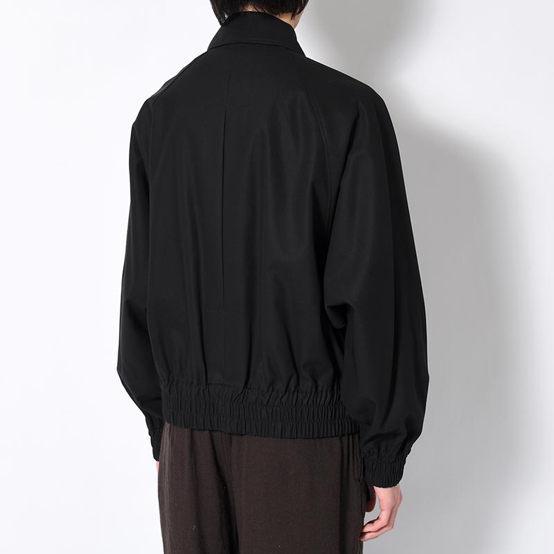 OVER SLEEVE BOMBER JACKET -BLACK-