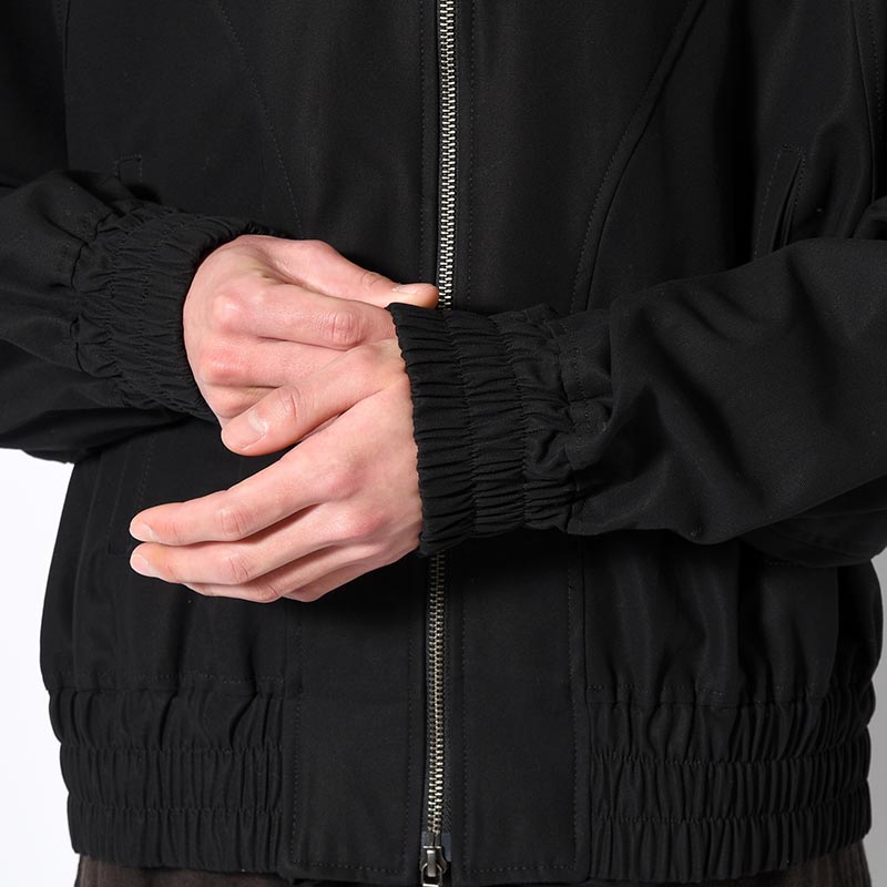 OVER SLEEVE BOMBER JACKET -BLACK-