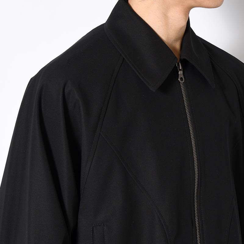 OVER SLEEVE BOMBER JACKET -BLACK-