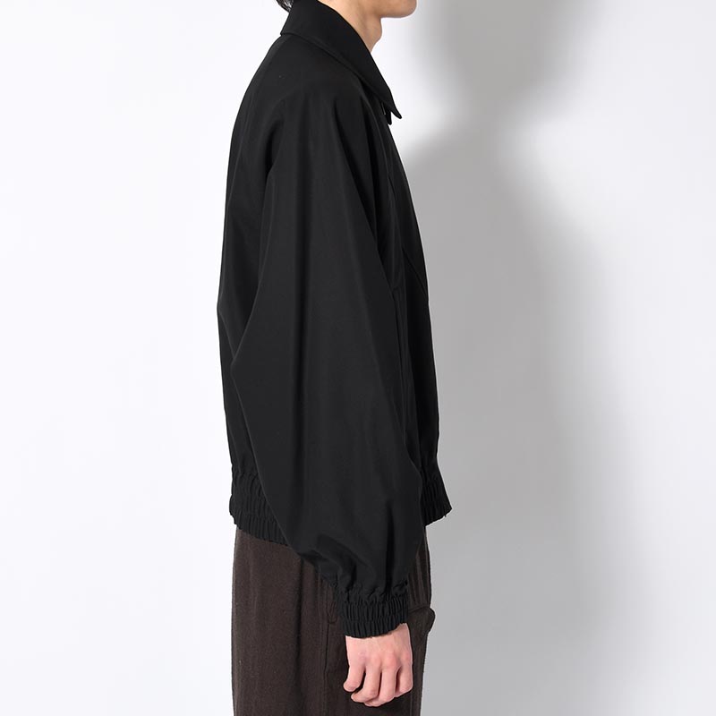 OVER SLEEVE BOMBER JACKET -BLACK-