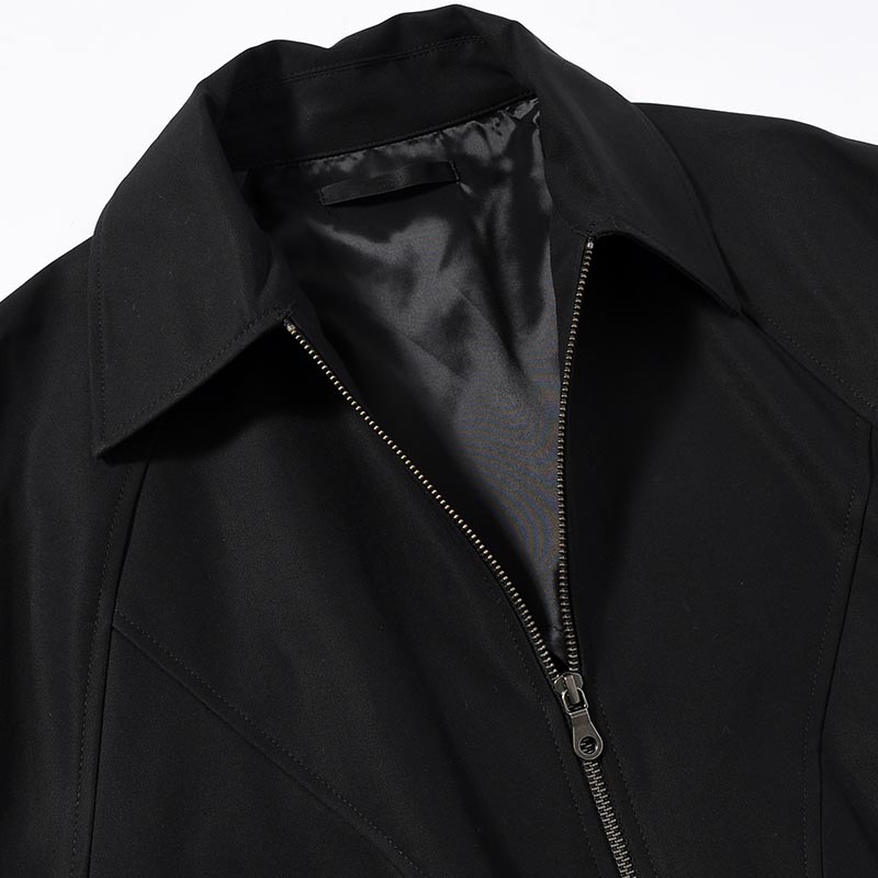 OVER SLEEVE BOMBER JACKET -BLACK-