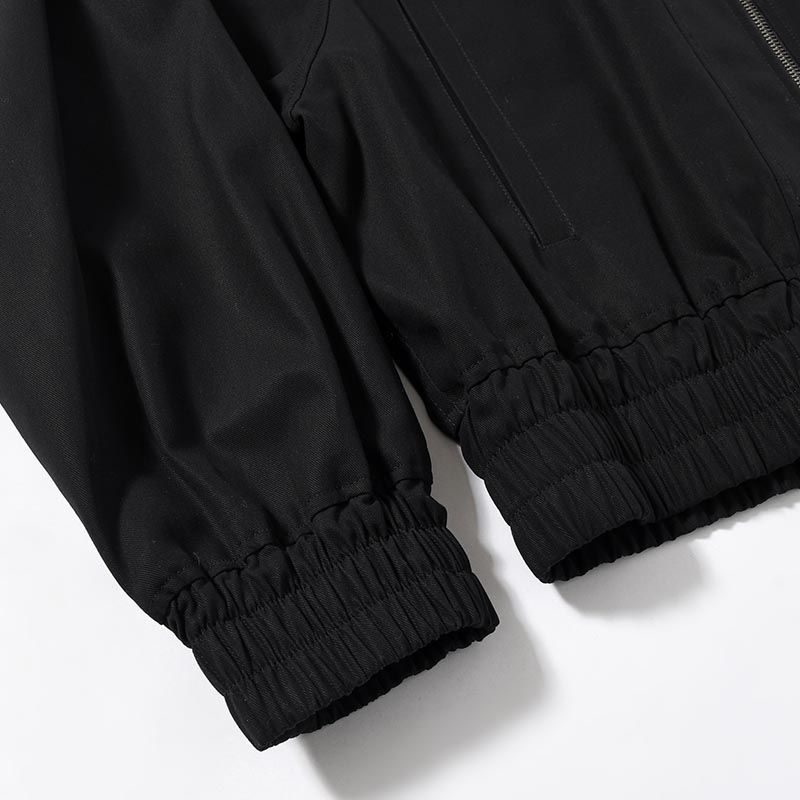 OVER SLEEVE BOMBER JACKET -BLACK-