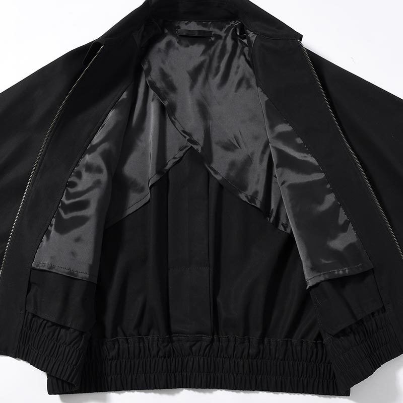 OVER SLEEVE BOMBER JACKET -BLACK-