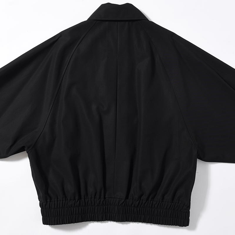 OVER SLEEVE BOMBER JACKET -BLACK-