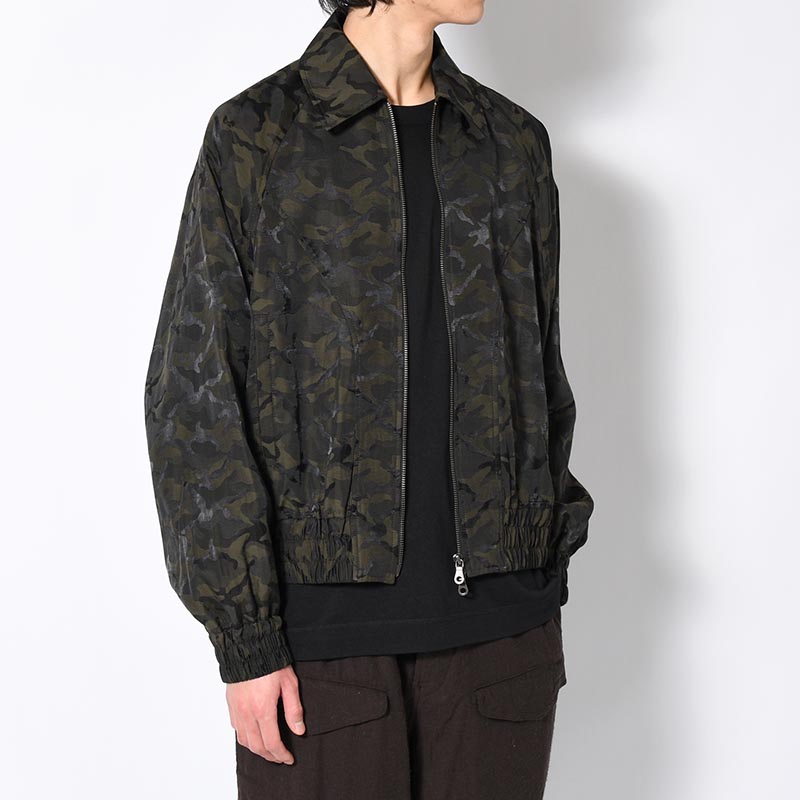 OVER SLEEVE CAMOUFLAGE JACKET -OLIVE-