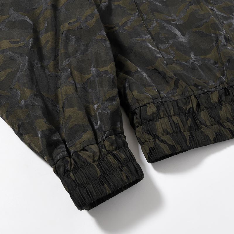 OVER SLEEVE CAMOUFLAGE JACKET -OLIVE-