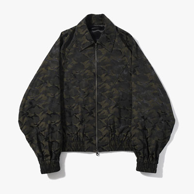 OVER SLEEVE CAMOUFLAGE JACKET -OLIVE-