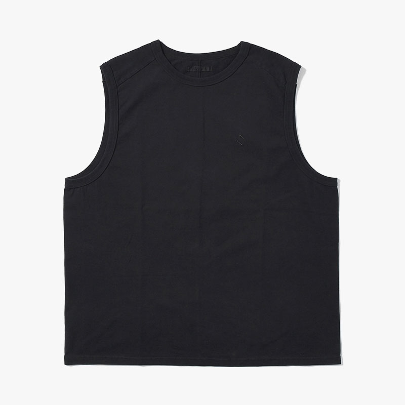 FADE WASH SIGNATURE NO SLEEVE -2.COLOR-(BLACK)