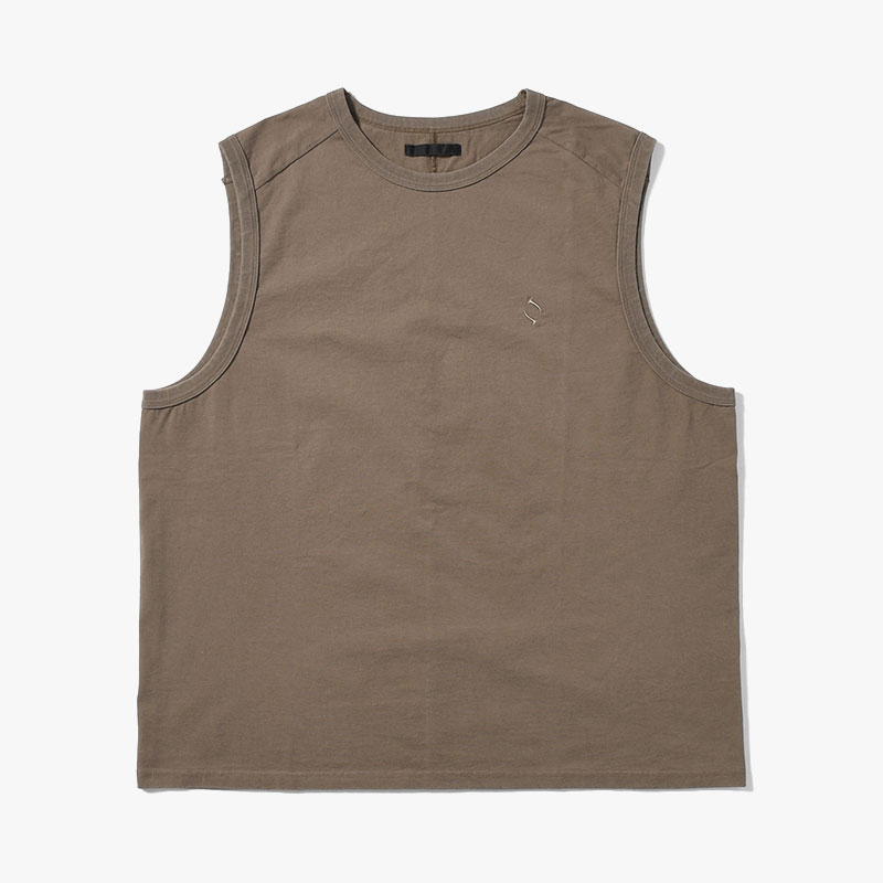 FADE WASH SIGNATURE NO SLEEVE -2.COLOR-(OLIVE)