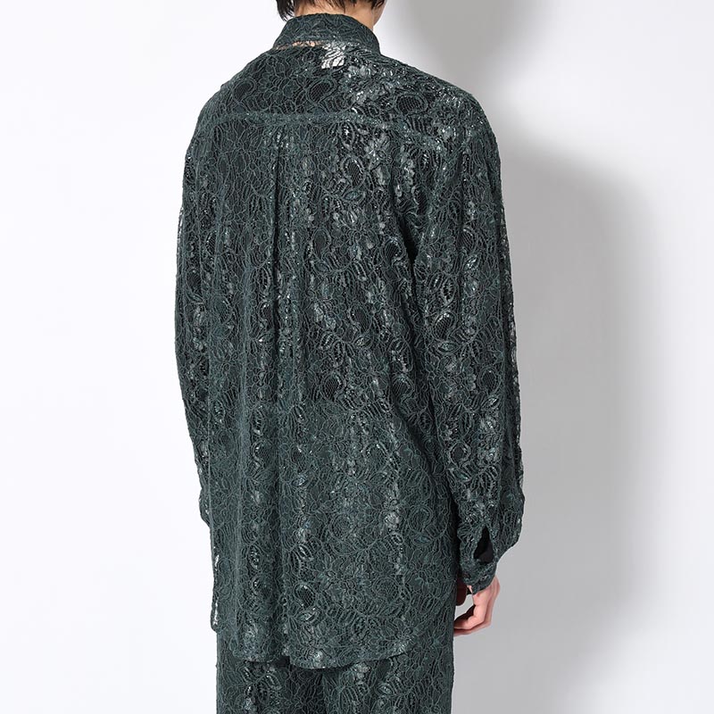 GLITTER LACE L/S SHIRT -GREEN-