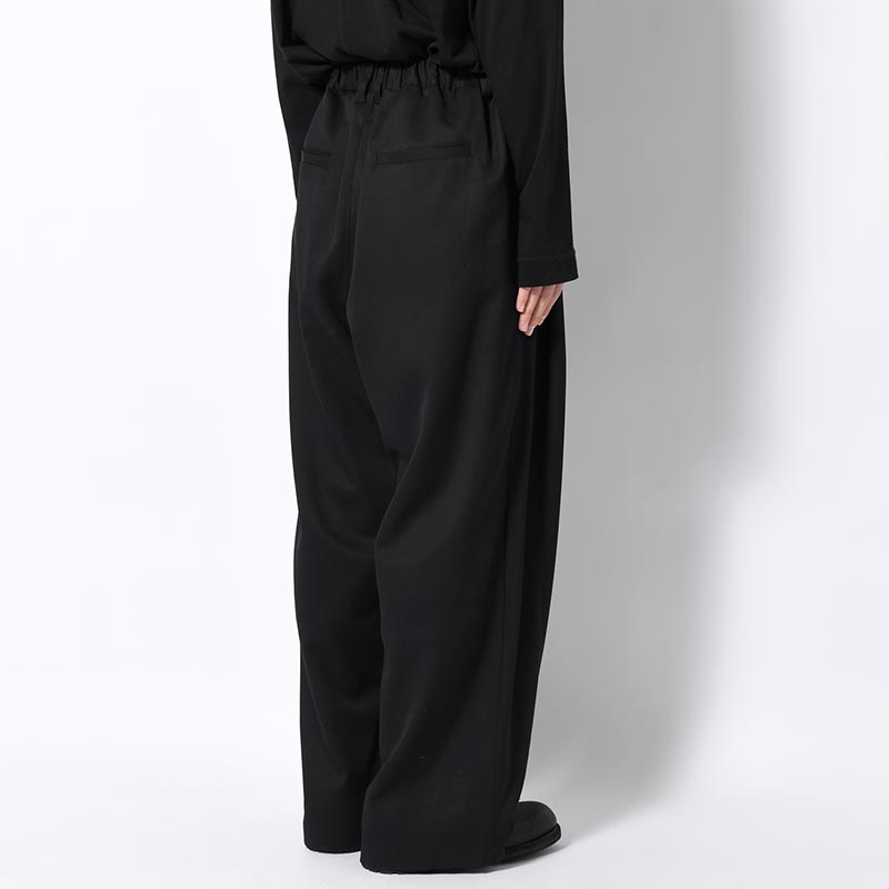 2TUCK WIDE EASY PANTS -BLACK-