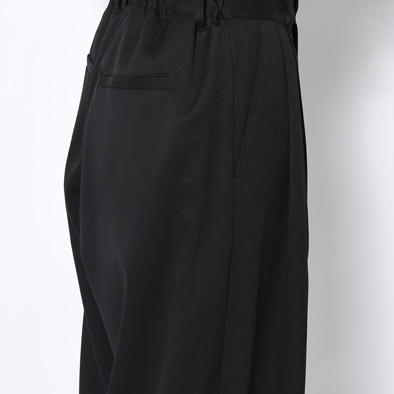 2TUCK WIDE EASY PANTS -BLACK-