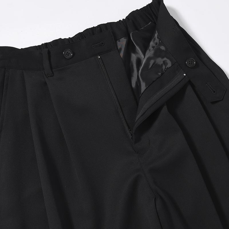 2TUCK WIDE EASY PANTS -BLACK-