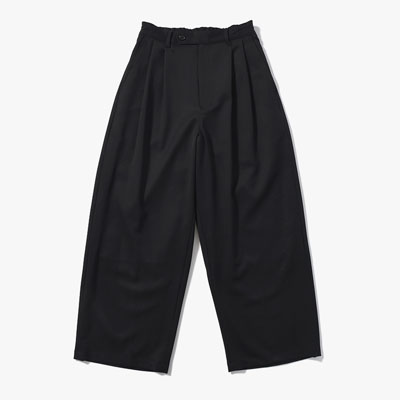 2TUCK WIDE EASY PANTS -BLACK-