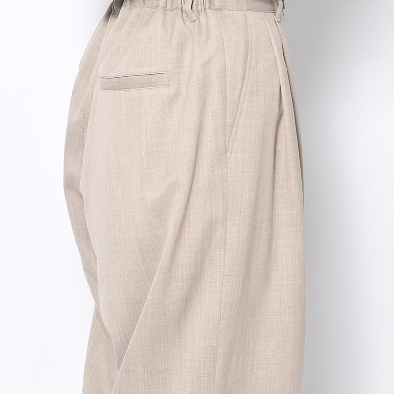 2TUCK WIDE EASY PANTS -GREIGE-