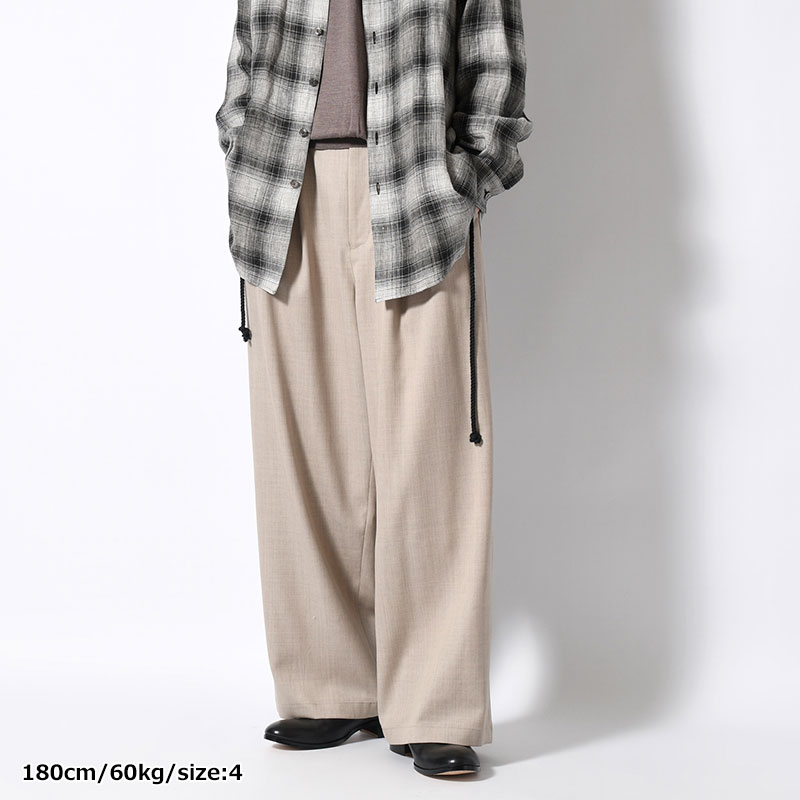 2TUCK WIDE EASY PANTS -GREIGE-