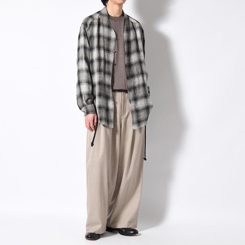 2TUCK WIDE EASY PANTS -GREIGE-