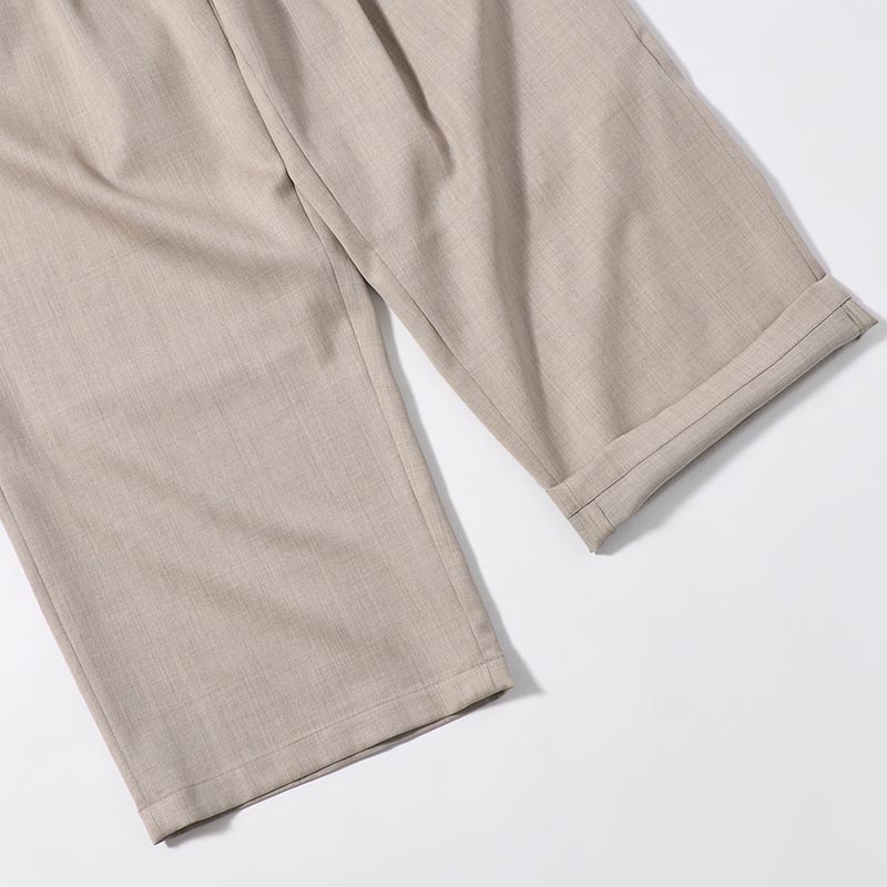 2TUCK WIDE EASY PANTS -GREIGE-