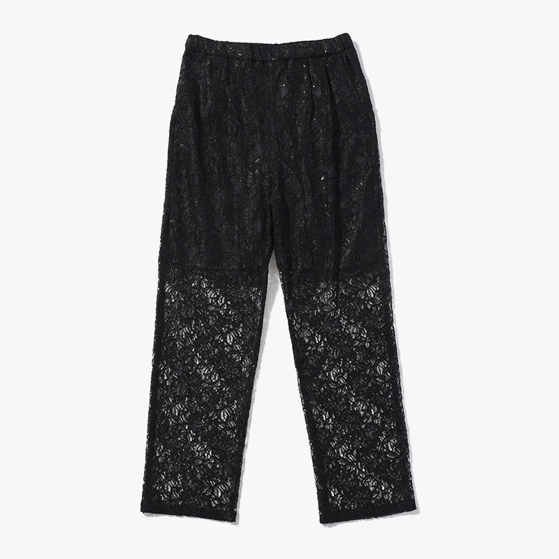 GLITTER LACE PANTS -BLACK-