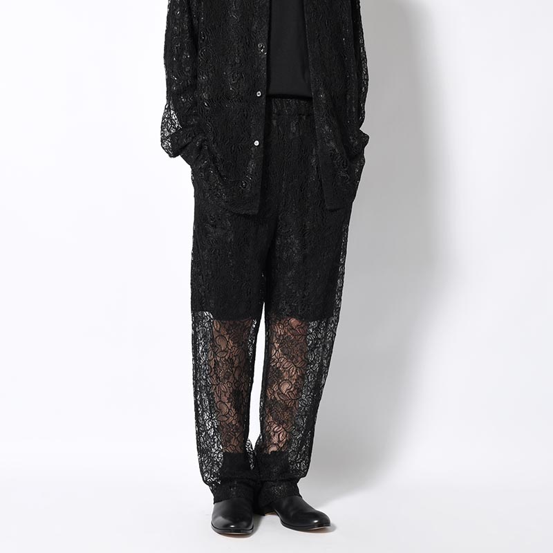 GLITTER LACE PANTS -BLACK-