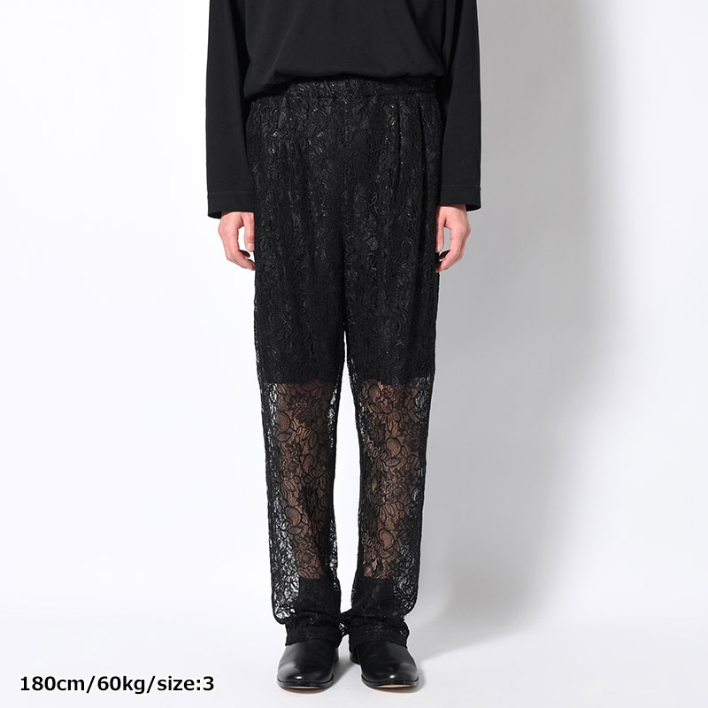 GLITTER LACE PANTS -BLACK-