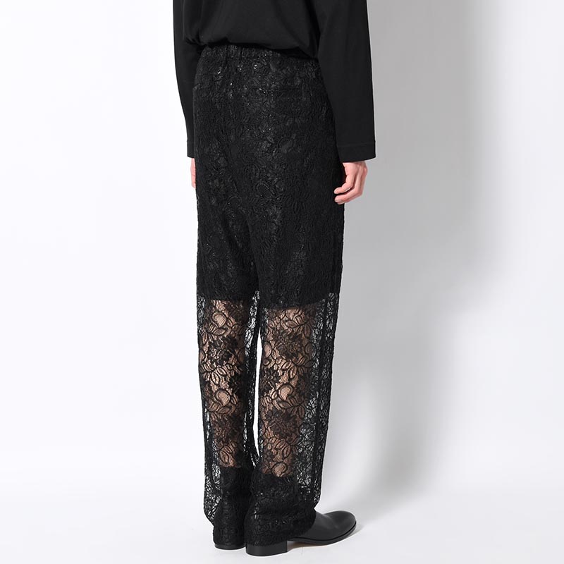 GLITTER LACE PANTS -BLACK-