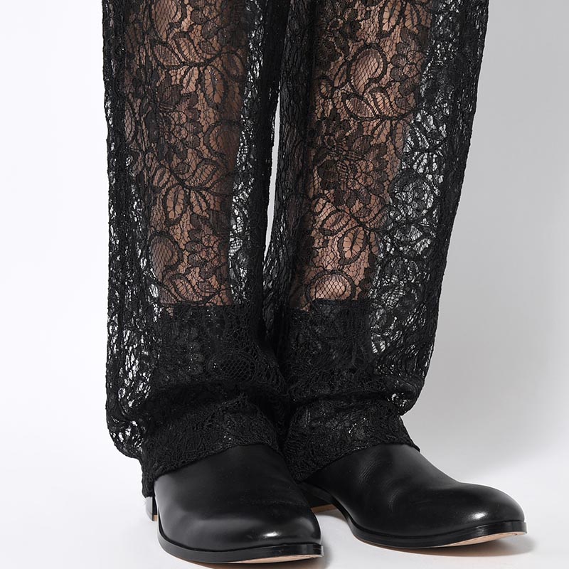 GLITTER LACE PANTS -BLACK-