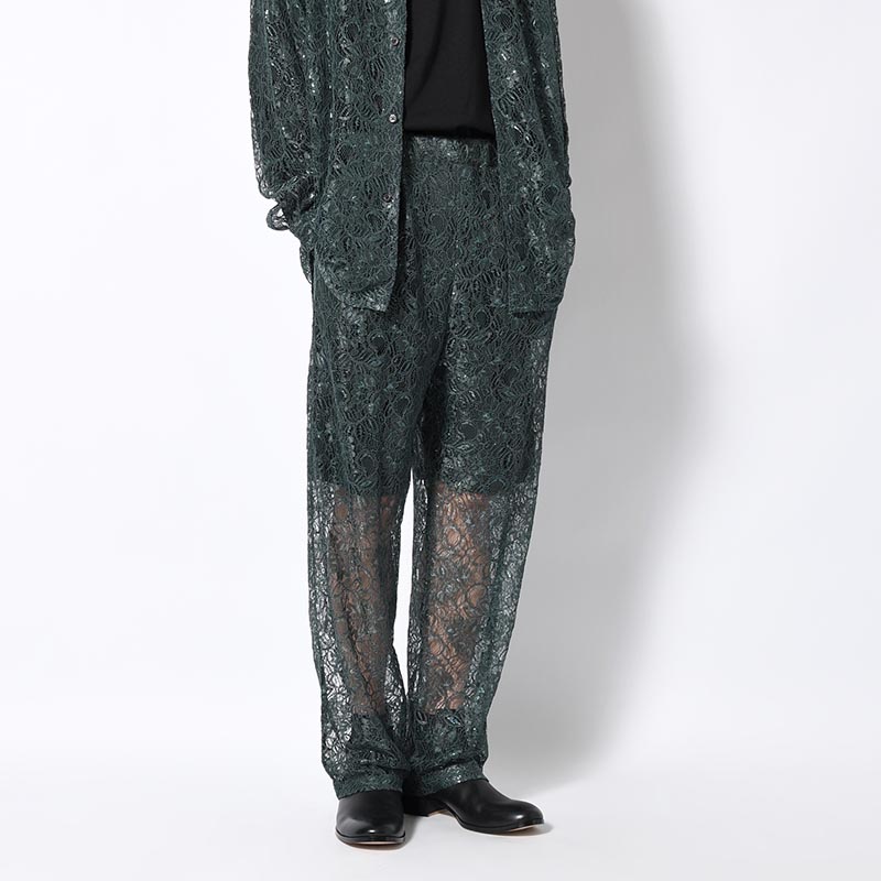 GLITTER LACE PANTS -GREEN-