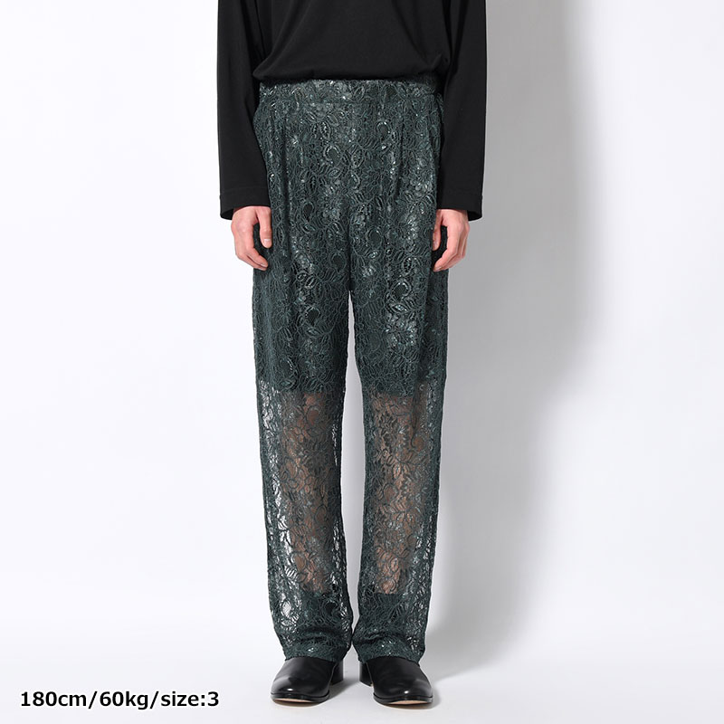 GLITTER LACE PANTS -GREEN-