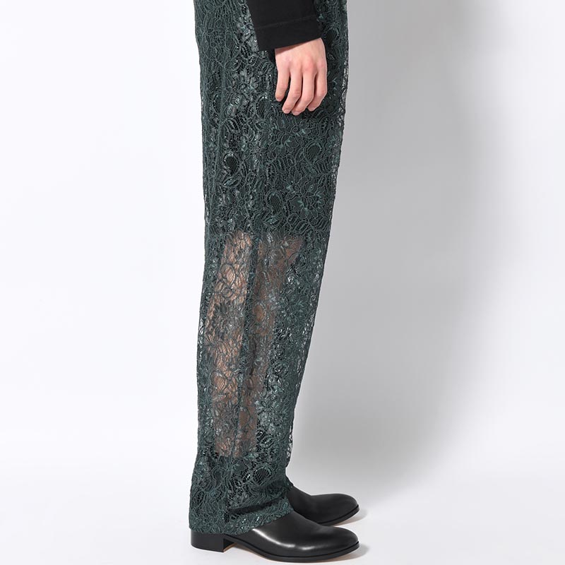 GLITTER LACE PANTS -GREEN-