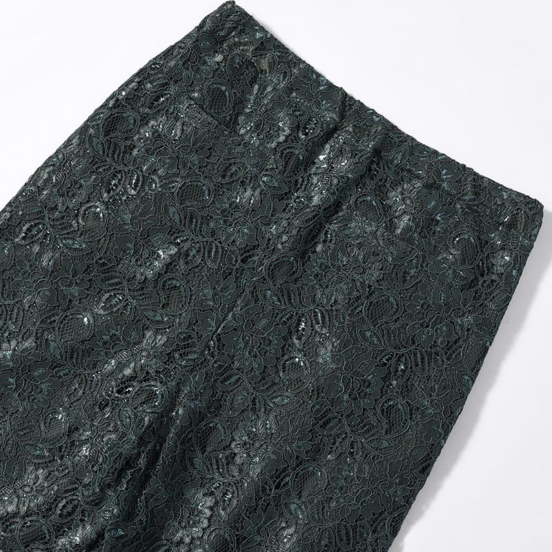 GLITTER LACE PANTS -GREEN-