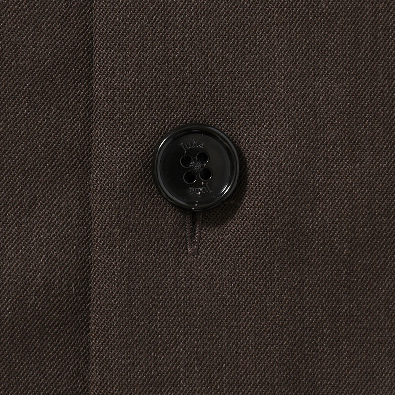 WIDE FIT WOOL TWILL SHIRT -2.COLOR-