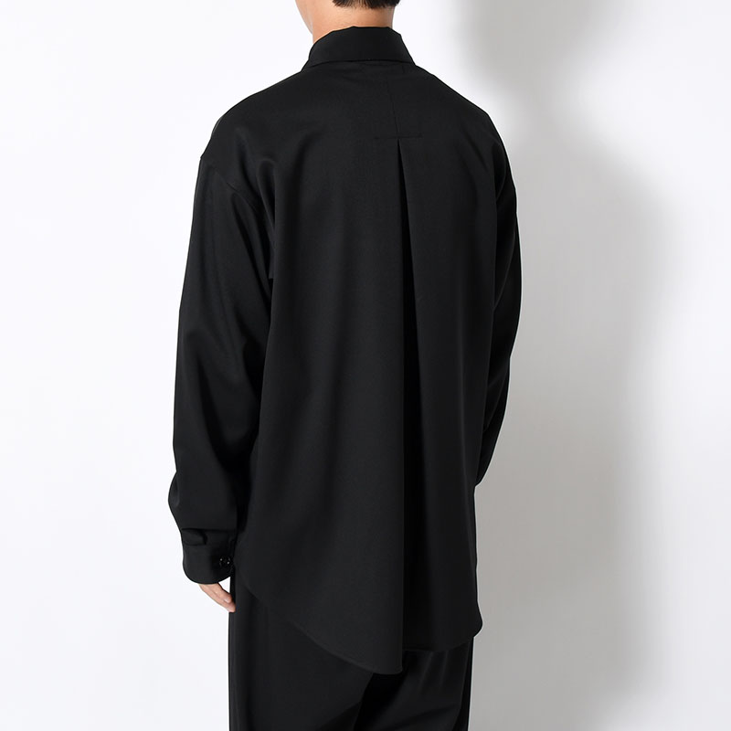 WIDE FIT WOOL TWILL SHIRT -2.COLOR-