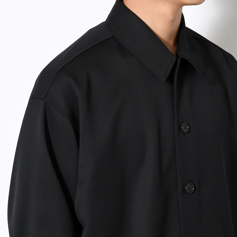 WIDE FIT WOOL TWILL SHIRT -2.COLOR-