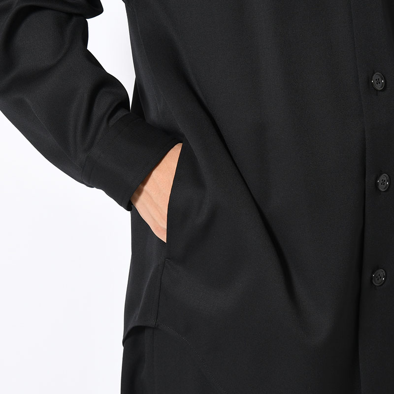 WIDE FIT WOOL TWILL SHIRT -2.COLOR-