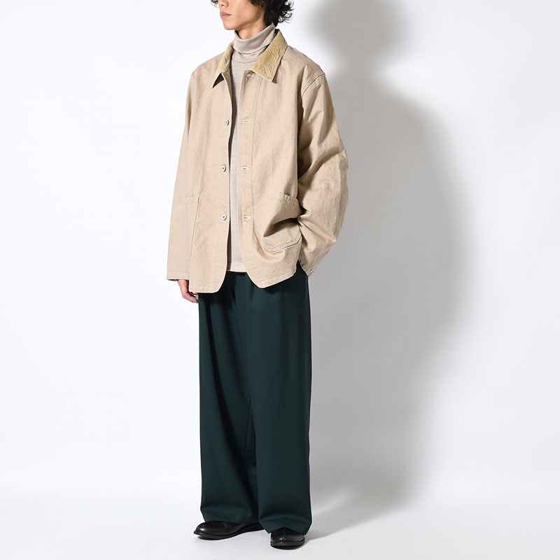 2TUCK WIDE EASY PANTS -GREEN-