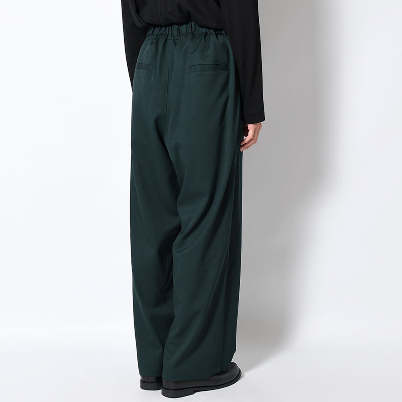 2TUCK WIDE EASY PANTS -GREEN-