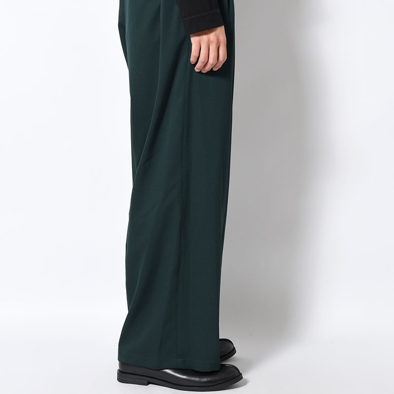 2TUCK WIDE EASY PANTS -GREEN-