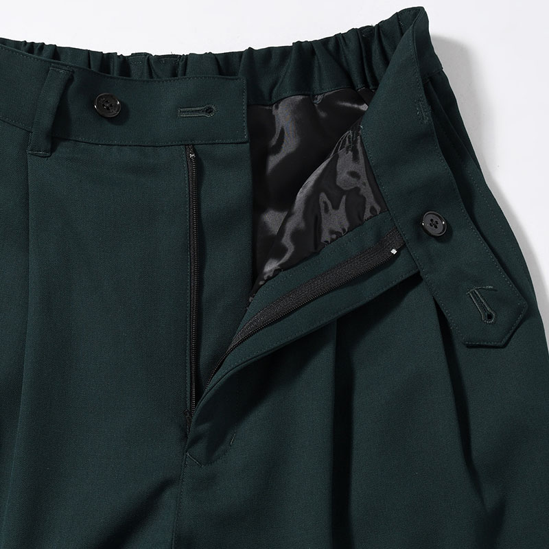 2TUCK WIDE EASY PANTS -GREEN-