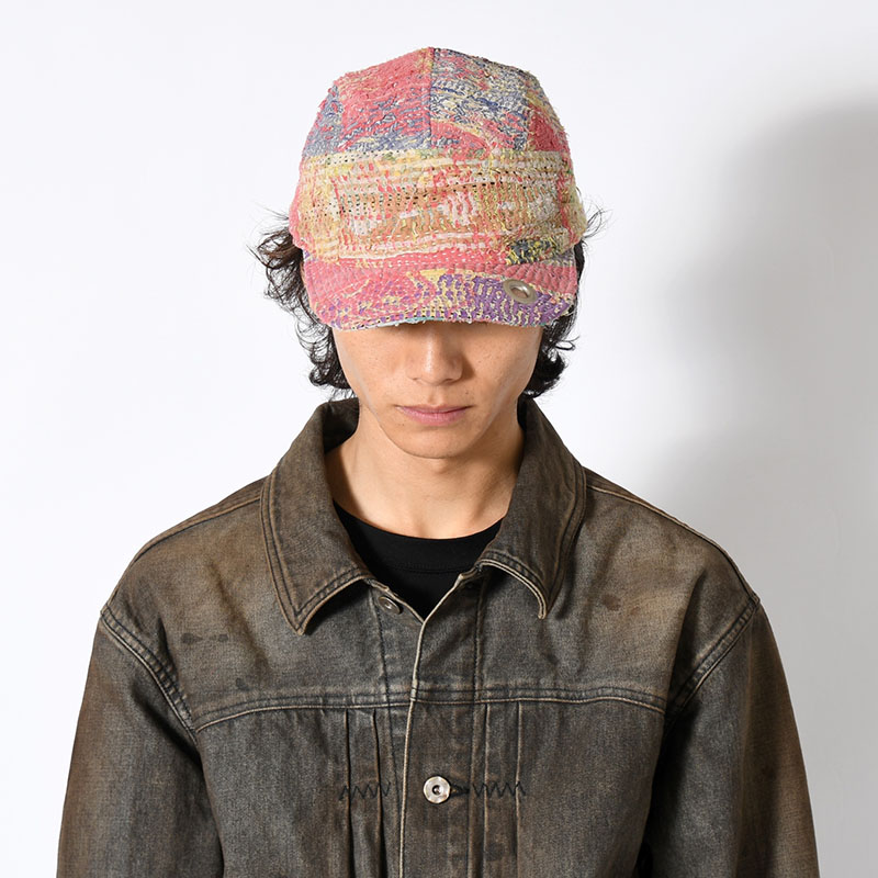 KANTHA QUILT FIELD CAP -4.TYPE-