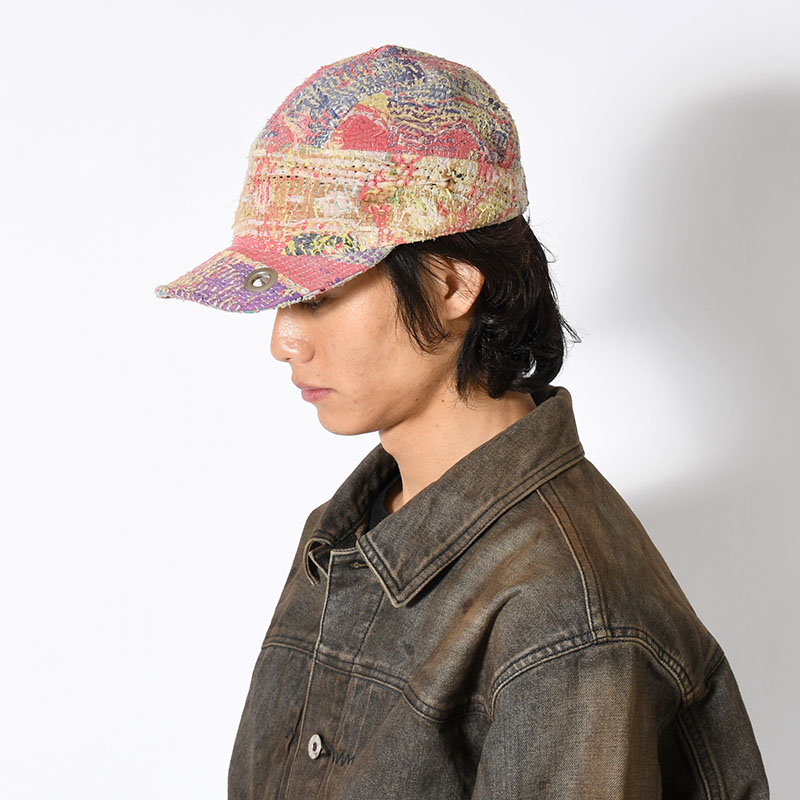 KANTHA QUILT FIELD CAP -4.TYPE-