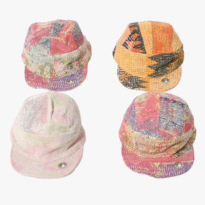 KANTHA QUILT FIELD CAP -4.TYPE-