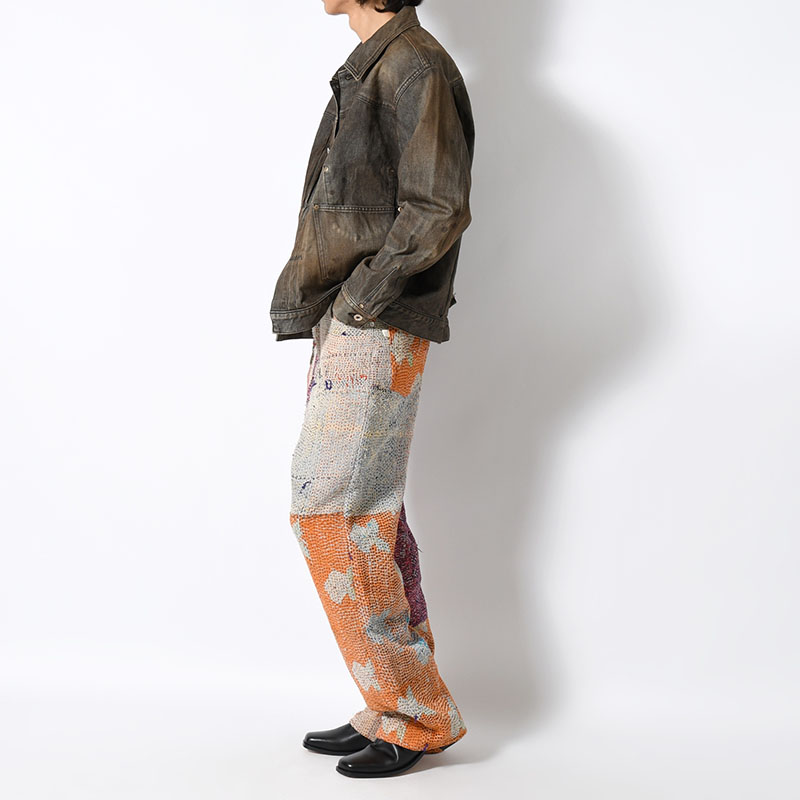 KANTHA QUILT 5 POCKET PANTS Size:2 -TYPE:A-