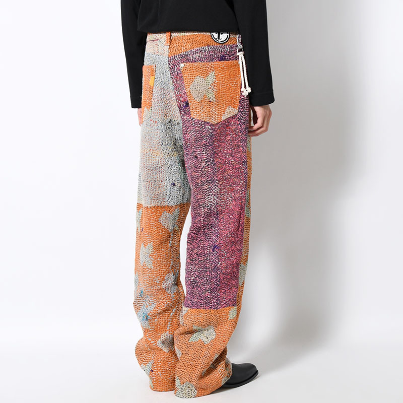 KANTHA QUILT 5 POCKET PANTS Size:2 -TYPE:A-