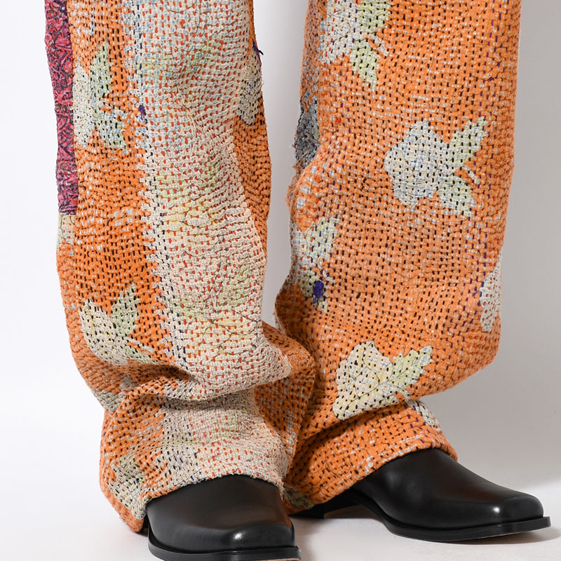 KANTHA QUILT 5 POCKET PANTS Size:2 -TYPE:A-