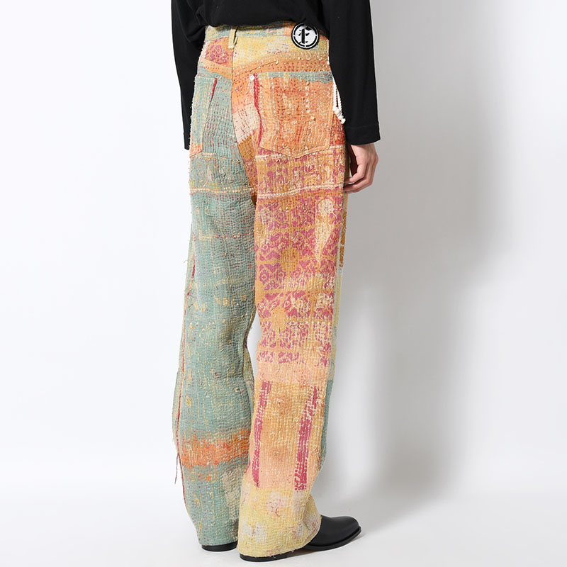 KANTHA QUILT 5 POCKET PANTS Size:2 -TYPE:B-