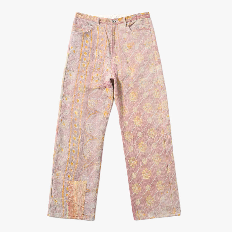 KANTHA QUILT 5 POCKET PANTS Size:3 -TYPE:C-